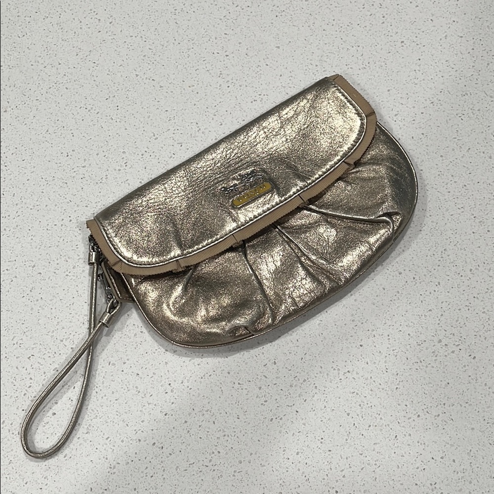 Coach Metallic Gold Clutch